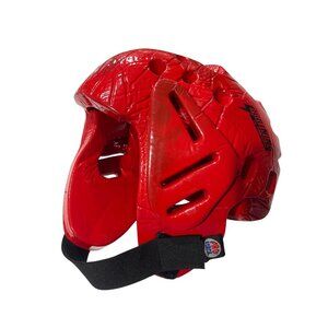 ProForce Lightning Red Martial Arts Sparring Headgear Large Durable Foam Safety